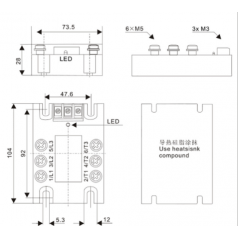 LDG 三相電機正反轉固態繼電器SSRRR2A48D550系列