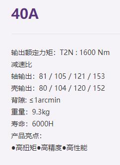 FASTON 行星減速機40A系列